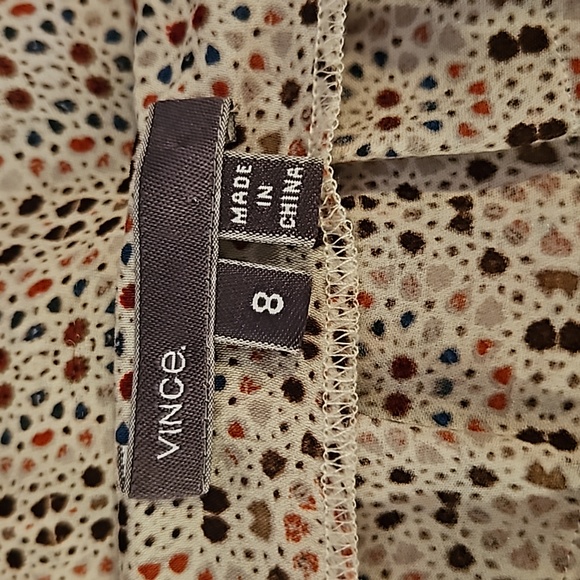 Vince Silk Scarf Print Spaghetti Strap Maxi Slip Dress Size 8 - Picture 7 of 12